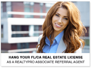 Hang your FL/CA Real Estate License
